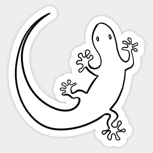 Stick figure gecko Sticker